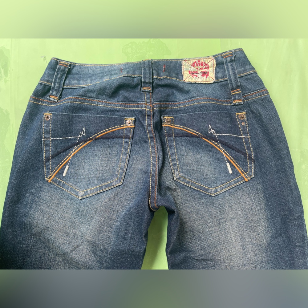 LOW RISE VINTAGE Women’s Blue Denim Jeans - Classic Bootcut SIZE 1 - Picture 6 of 15